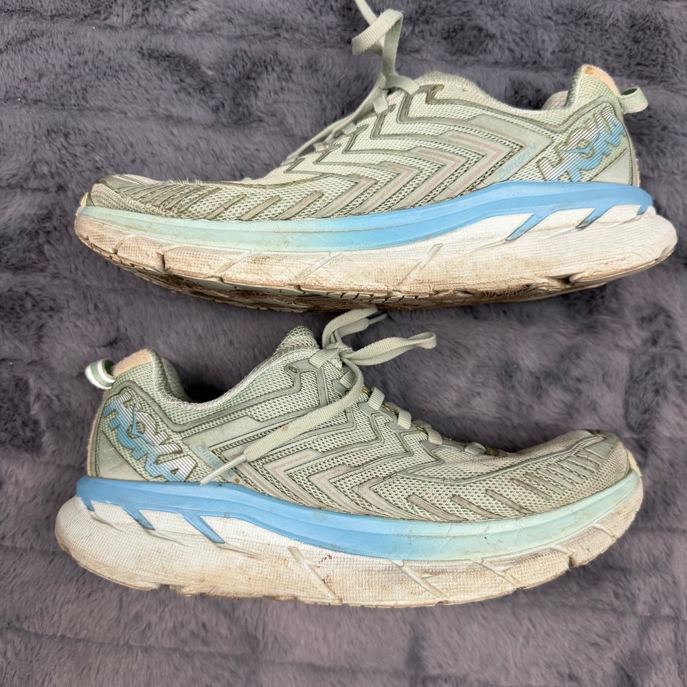 Hoka One One x Outdoor Voices Clifton 4 Mist Green Blue 1102802 MSGN Womens 7